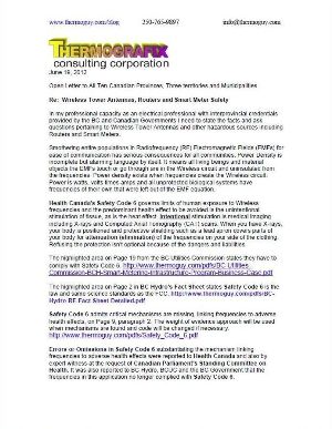 Open Letter to All Ten Canadian Provinces, Three Territories and Municipalities